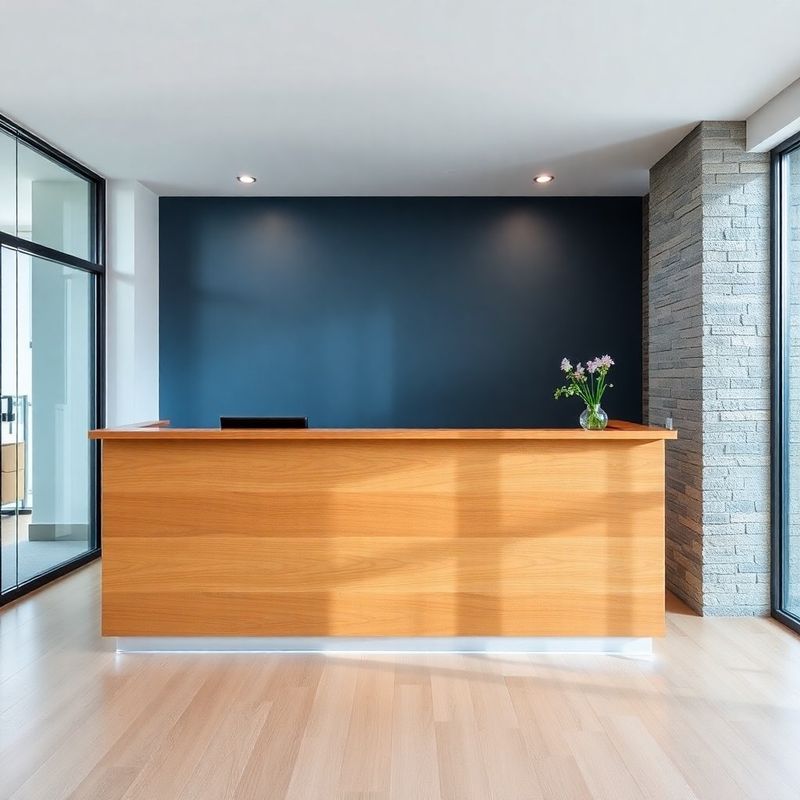 Bright reception area of an advisory office in downtown Vancouver
